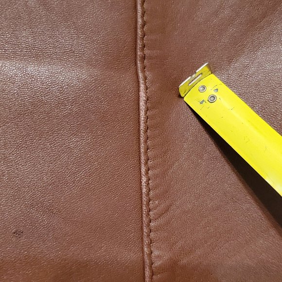 Men's 40 L Brown Leather Jacket - Picture 10 of 14